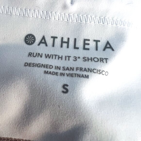Athleta white cream runner short animal print Small - Picture 6 of 11